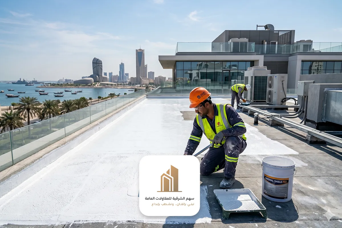 معلم تركيب عوازل اسطح الراكة